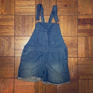 Denim Overall Shorts